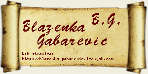 Blaženka Gabarević vizit kartica